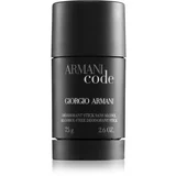 Giorgio Armani Code deodorant v stiku brez aluminija 75 ml za moške