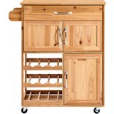 SoBuy Kuhinjski voziček z enim predalom Naraven 75x38x86cm Vintage FKW45-N, (5000117409) Cene