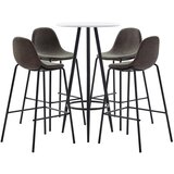 vidaXL Barska garnitura 5-delna blago temno siva | Shoptok.si