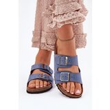 Boto Women's sandals on cork platform with buckles blue Evisolla | shoptok.hr