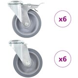  Okretni kotačići s otvorom za vijke 12 kom 100 mm | shoptok.hr