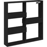 vidaXL Stenska omarica črna 80x15x80 cm inženirski les | Shoptok.si