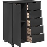  Mobilni ormar Siva 63,5 x 39 x 79 cm Čvrsto borovo drvo | Eponuda.ba