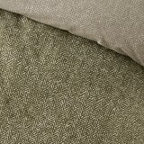 Catherine Lansfield Zelena flanelna posteljnina za zakonsko posteljo 200x200 cm Brushed Herringbone &amp;ndash; Slike