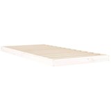  Posteljni okvir bel 90x200 cm trdna borovina, (20726542) | Shoptok.si