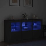 vidaXL Komoda s LED svjetlima crna 123 x 37 x 67 cm | shoptok.hr