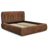 Bobochic Paris Narančasti tapecirani bračni krevet s prostorom za odlaganje s podnicom 180x200 cm Blair – Cijene