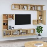  Zidni TV ormarić boja hrasta sonome od konstruiranog drva | shoptok.hr