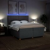  Krevet s oprugama i madracem tamnosivi 200 x 200 cm od tkanine | shoptok.hr