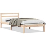 vidaXL Krevet s uzglavljem 90x210 cm Masivna borovina | shoptok.hr