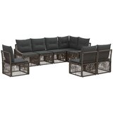 vidaXL Vrtna sedežna garnitura 8 pcs Siva poli ratan, (5000269218) | Shoptok.si