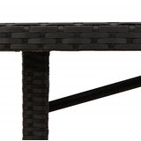  Vrtni stol s pločom od drva bagrema crni 190x80x75 cm poliratan | shoptok.hr