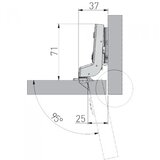 Gtv hidraulična šarka puno koljeno Ø35+podloška ZM-INHC070BEO | Eponuda.ba