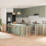 vidaXL Ograda za pse z vrati zložljiva 12 panelov 600 cm topolovina | Shoptok.si