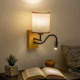  Brilagi - LED zidna lampa NUBILA WOOD 1xE27/25W/230V + LED/3W hrast/smeđa | Eponuda.com