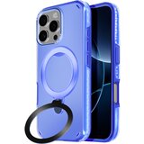 AVIZAR Ohišje MagSafe, odporno na udarce, za iPhone 16 Pro s stojalom, Modra, (5000011937) | Shoptok.si