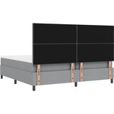  Krevet s opruga kutije Svijetlo siva 200 x 200 cm tkanina Slike