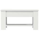 vidaXL Klubska mizica bela 101x49x52 cm konstruiran les | Shoptok.si
