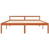  Konstrukcija postelje z vzglavjem Voskast rjav 200 x 200 cm, (5000120882) | Shoptok.si