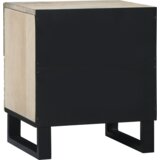  Noćni ormarići s ladicama Bijela i crna 40 x 33.5 x 46 cm | shoptok.hr