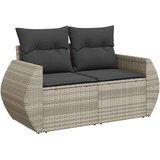vidaXL 7-dijelni set vrtnih sofa svjetlosivi od poliratana | shoptok.hr