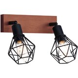 Nettlife 2 x E14 Vintage leseni črni stropni reflektorji, vrtljivi za 350°, kovinski stropni reflektor, max 25W, (22116707) | Shoptok.si