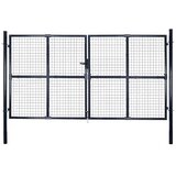  Mrežasta vrtna vrata od pocinčanog čelika 300 x 175 cm siva | shoptok.hr