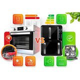 Berdsen BD-664 Air Fryer dvokomorna friteza na vroč zrak 12 L 2800 W – 8 programov, 2 košari, črna | Shoptok.si
