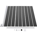  Set panela za ogradu WPC 1657 x (105 - 186) cm crni | shoptok.hr