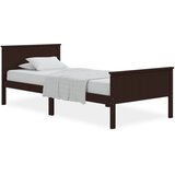 Maison Chic Posteljni okvir - Enojna postelja - Postelja za odrasle temno rjav iz trdne borovine 90x200 cm-J9190, (21766033) Cene