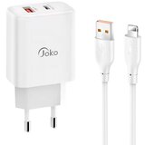 Konfulon Kucni punjac JK87/ QC 20W/ PD 30W/ sa iPhone lightning kablom beli