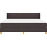  Postelja z vzmetnico Temno rjava in bela 180 x 200 cm Poliester, (5000127687) | Shoptok.si