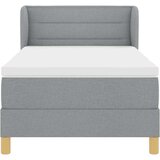 vidaXL Krevet s oprugama i madracem krem 90x200 cm Svjetlosiva | shoptok.hr