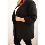 Kesi Włoski Elegant Plus Size women's blazer black | Shoptok.si