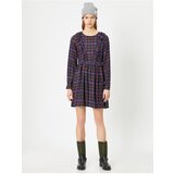 Koton Women's Navy Blue Plaid Dress | shoptok.hr