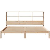vidaXL Krevet s regalom za knjige bez madraca 180x200 cm od borovine | shoptok.hr