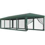 Šator za zabave s 10 mrežastih bočnih zidova zeleni 3x12 m HDPE | shoptok.hr