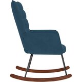  Stolica za ljuljanje plava baršunasta | shoptok.hr
