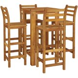  5-dijelni vrtni barski set od masivnog bagremovog drva Smeđa 60 cm table length | Shoptok.si