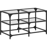 Furnova Klubska mizica s stekleno površino 78,5x40x45 cm jeklo, (21913361) | Shoptok.si
