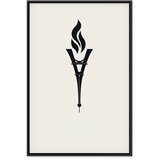  Slika - Torch Shaped Like an Inverted Eiffel Tower 80x120 U crnom drvenom okviru | shoptok.hr