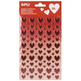 Apli naljepnice stikers crvena metalna srca 17187 Cijene