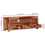 TV omarica 110x30x40 cm trden akacijev les, (20732070) | Shoptok.si