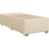 vidaXL Box spring postelja z vzmetnico krem 80x200 cm blago | Shoptok.si