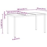 vidaXL 5-komadni vrtni blagovaonski set smeđa tekstil i čelik | shoptok.hr