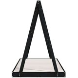  Za dječji krevet crni 90 x 190 cm od masivne borovine | shoptok.hr