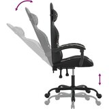  Okretna igraća stolica crno-maskirna od umjetne kože | shoptok.hr