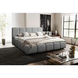 MID.YOU OBLAZINJENA POSTELJA 180 cm x 200 cm , les, umetna masa, tekstil, leseni material siva | Shoptok.si