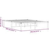 Metalni okvir za krevet crni 140x200 cm | shoptok.hr