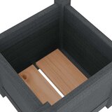  Vrtne sadilice 2 kom sive 31 x 31 x 31 cm od masivne borovine | shoptok.hr